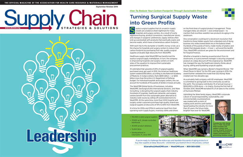 WestCMR in Supply Chain Strategies Magazine - Sept/Oct 2019